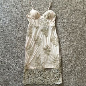 Fashion Nova Gold Dress with Sequins